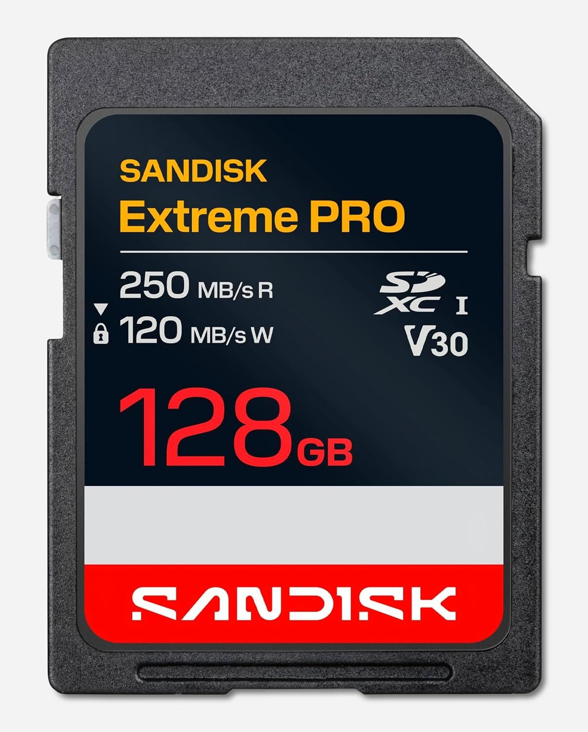 SANDISK Tarjeta de memoria SD Extreme PRO de 128 GB R: 250MB/S W:120MB/S