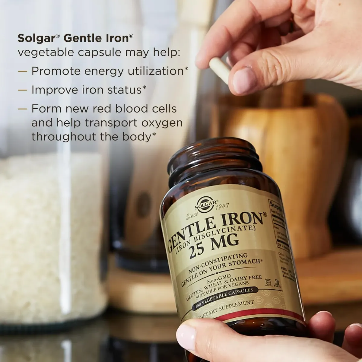 Solgar Gentle Iron 180 Cápsulas Vegetales Sin Sabor - Imagen 5